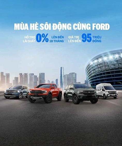 Mùa Hè Sôi Động Cùng Ford: Hỗ Trợ Lãi Suất Cố Định 0% Và Cơ Hội Trúng Chuyến Đi Mỹ Cùng Hàng Ngàn Quà Tặng Hấp Dẫn